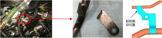 回水管支架失效位置