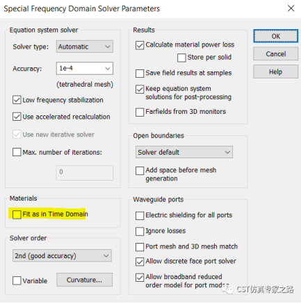 cst软件如何使用自定义的频域材料色散介