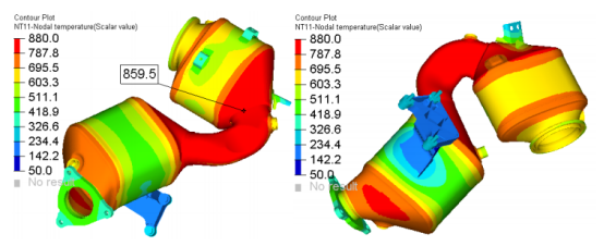 abaqus对某排气系统热端的热模态分析及结构优化