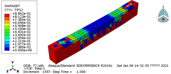 构件受拉区加载后最终示意图