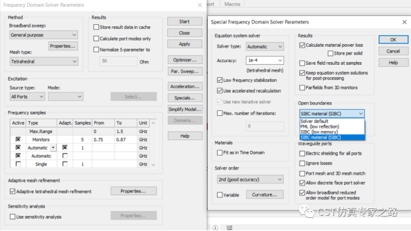 如何在cst中设置自由边界