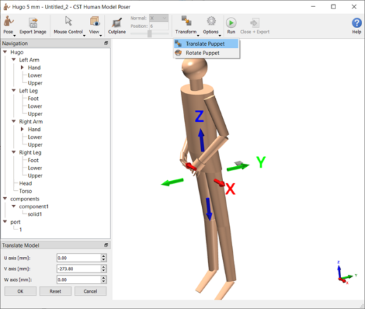 cst软件如何使用poser人体摆姿势