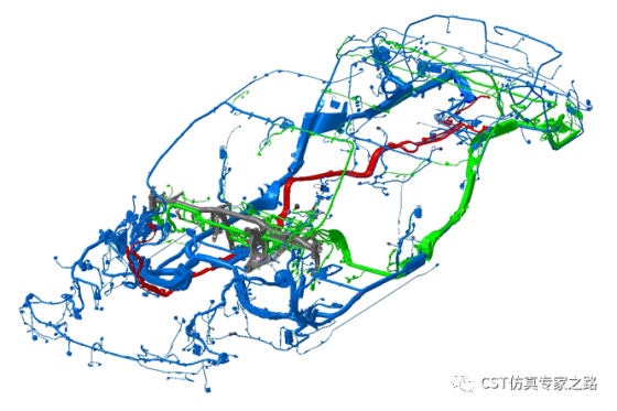 cst仿真案例：电动汽车cable 3d建模应用案例