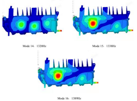 进气歧管 1300hz 附近模态振型