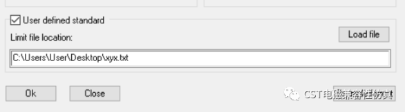 如何在cst仿真中导入emc测试标准限值