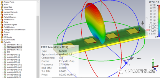 5g毫米波阵列天线仿真——cdf计算（手动ac远场）【cst仿真案例】