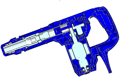 某手持式电动工具几何简化后模型