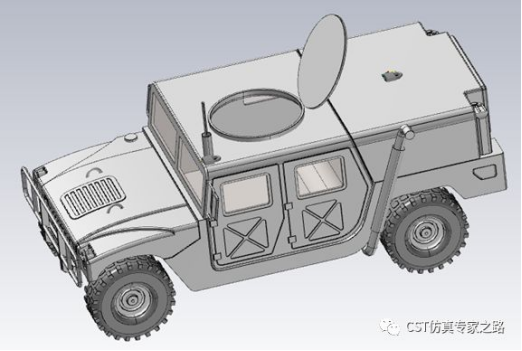 汽车天线仿真（双向混合求解）
