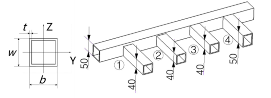 图 6 型材截面及搭接关系示意图
