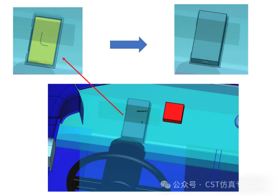 cst仿真实例：interference task车载gps天线射频干扰desense仿真