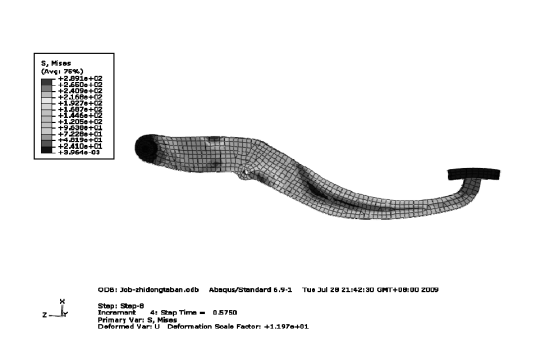基于abaqus的汽车制动踏板装置性能分析