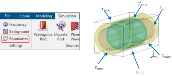 cst边界条件如何设置，怎样查看边界盒子（计算区域）大小