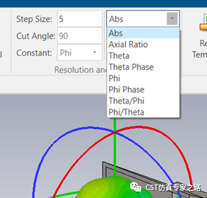 cst软件如何理解远场的坐标、分量和极化