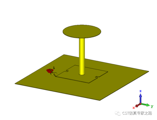 圆极化平板天线仿真01【cst软件仿真实例】